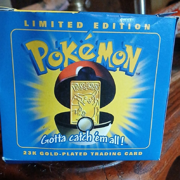 pokemon 23k gold plated trading cards pikachu Limited Edition Red #25 Card in Pokeball Novelty Toys Vintage Pokemon 23k Gold Plated